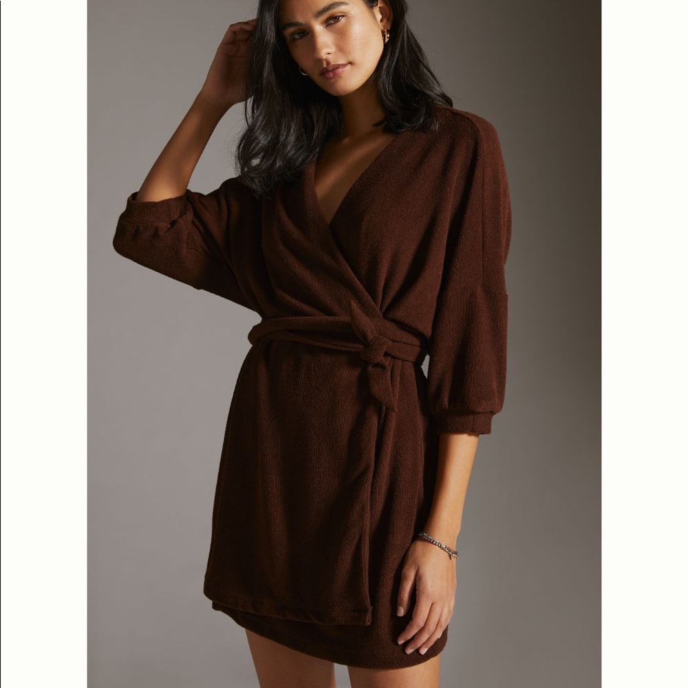 Anthropologie Wrap Mini Dress
